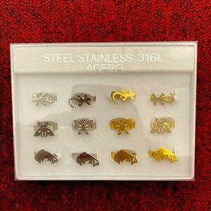 Stainless Steel Animal Rings Set